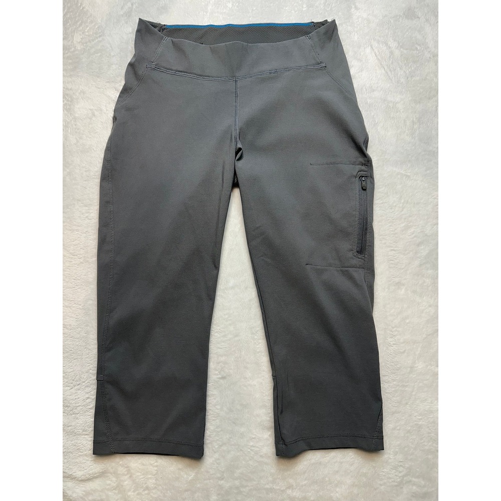 Columbia Omni-Shield Gray Crop Hiking Pants Women Small Cargo Pocket Stretch-171